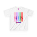 GiRLVERSE Kids T-Shirt | Rainbow Character Stripe Tee